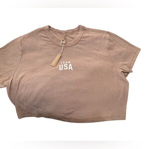 SKIMS Team USA Brown T-Shirt #Skims #Kim-Core